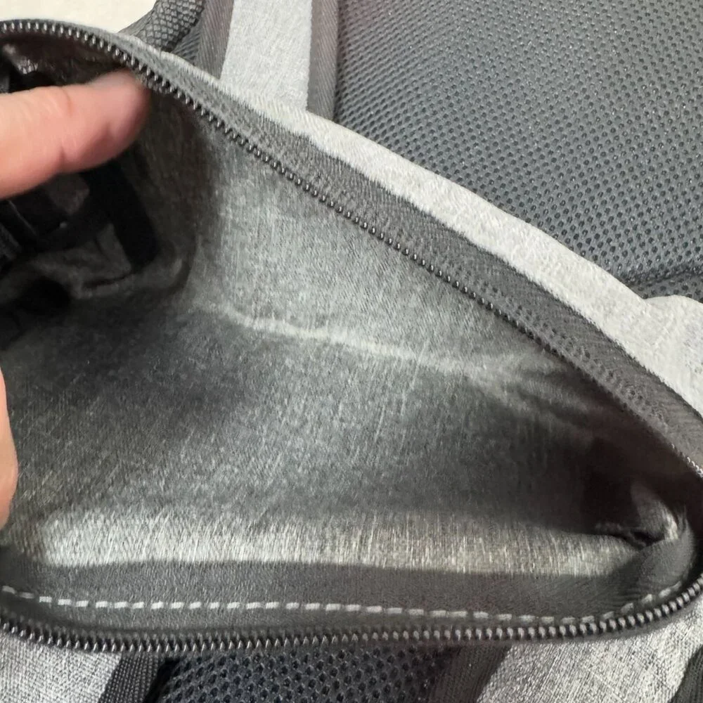 Air Jordan Backpack Adjustable Straps Detachable Pencil Pouch Gray Red